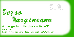 dezso margineanu business card